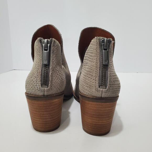 Lucky Brand Women's Grey Faux Suede Ankle Boots Size 6.5M LK-POWE Zip-Up - Picture 7 of 16